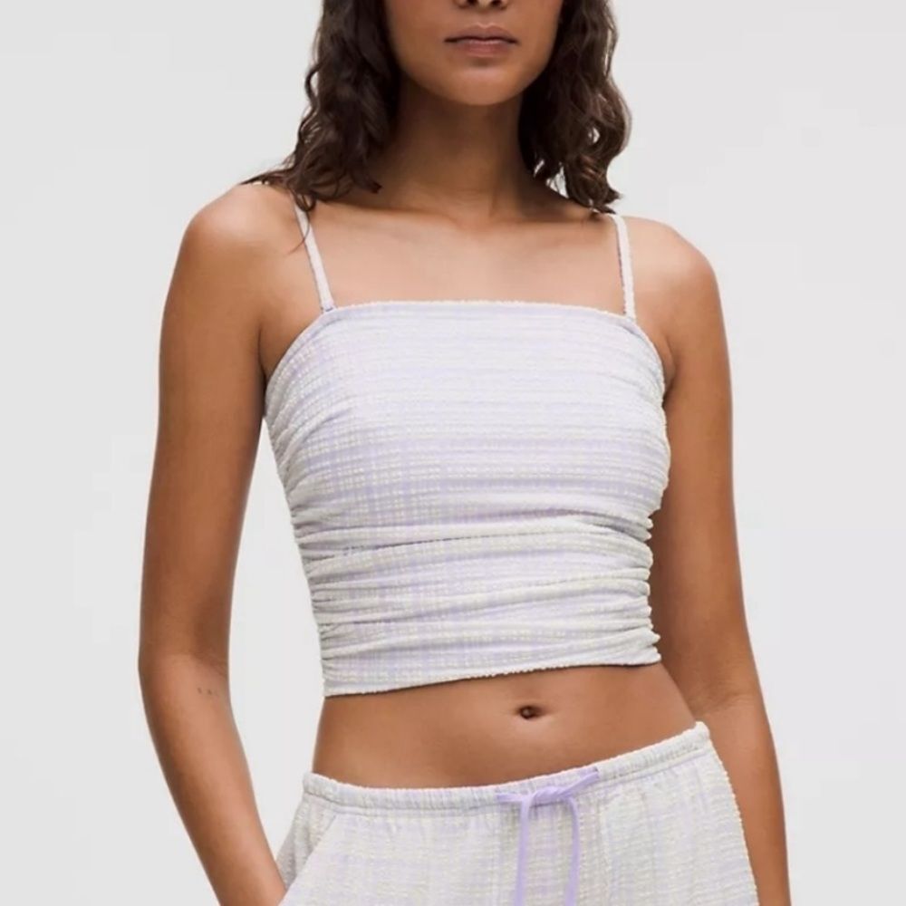 NWT Lululemon Athletica Seersucker Check Strappy Tank Top